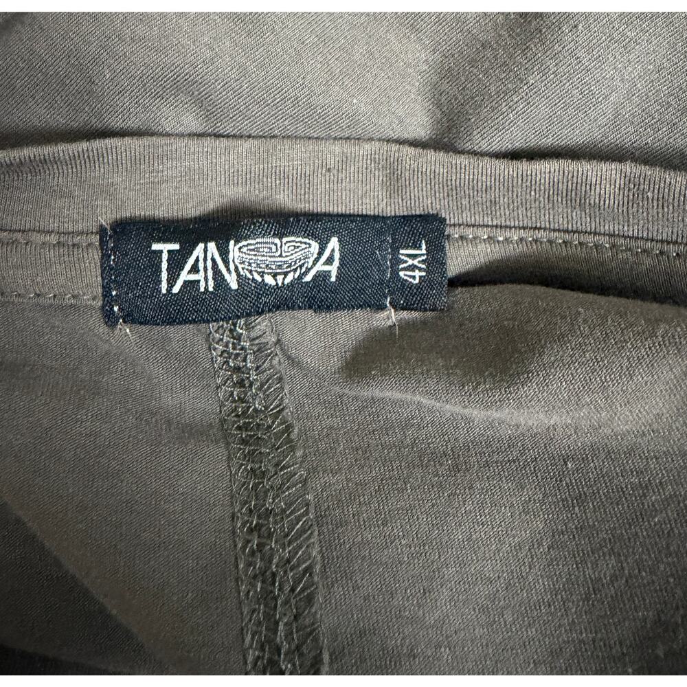 Tanoa Women Plus Tunic Dress 4XL 4X Gray Taupe Dolman Sleeve Tropical Samoan EUC - Picture 7 of 9